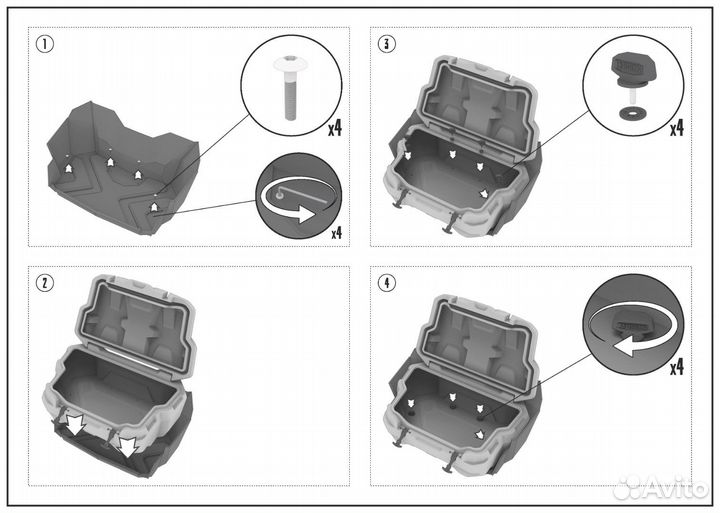 Кофр задний для honda talon