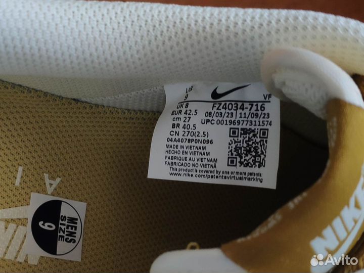 Nike air force 1 оригинал 9US 42