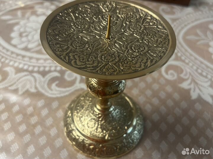 Подсвечник латунь