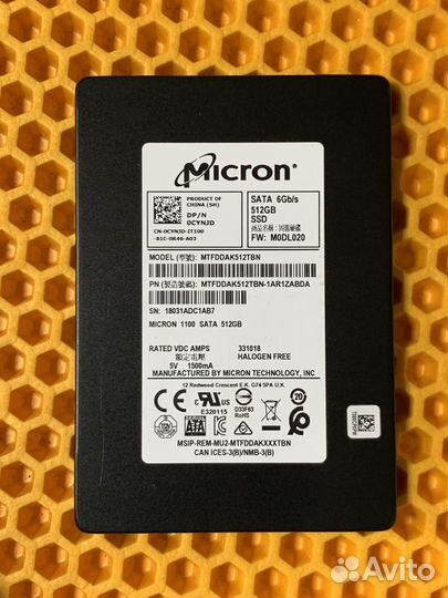 Твердотельный накопитель SSD 512GB 2.5