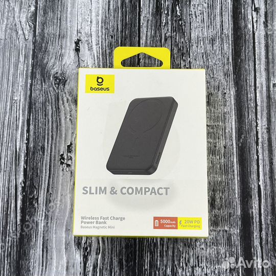 Внешний aккумулятор Baseus Wireless 5000mAh черный