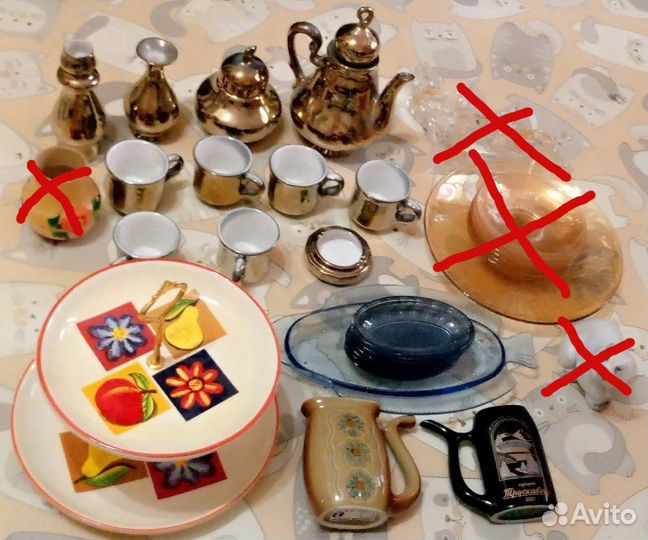 Набор кухонной столовой посуды: фарфор,керамика