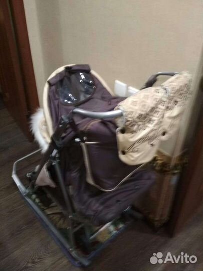 Санки -коляска,Тяни-толкай