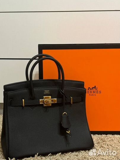 Сумка hermes birkin 30-35 натуральная кожа