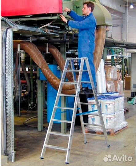 Двухсторонняя стремянка Krause stabilo 2х4, 124722