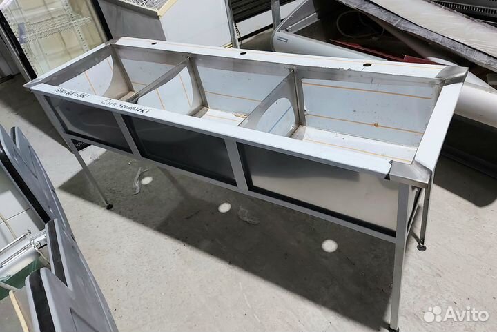 Ванна моечная тройная новая