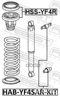 Опора амортизационной стойки зад прав/лев