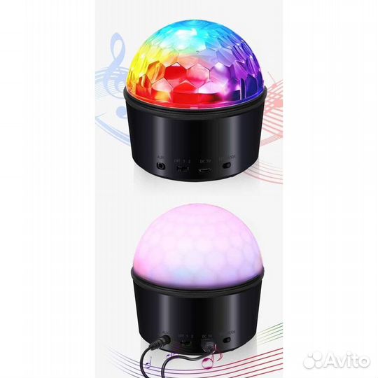 Дискотечный шар, ночник и блютуз - колонка 3 в 1