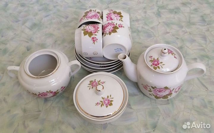 Сервиз чайный Пионы дфз в Вербилках СССР