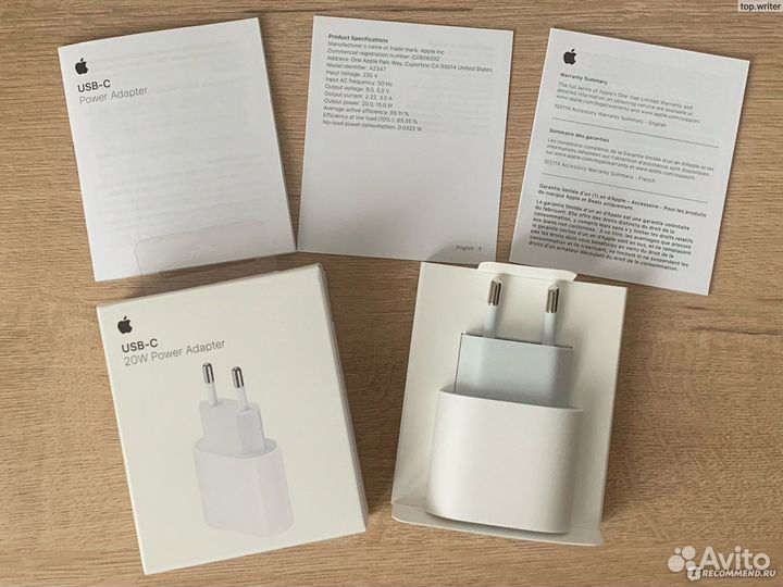 Адаптер питания apple USB-C 20W