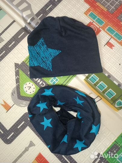 Комплект шапка и снуд для мальчика
