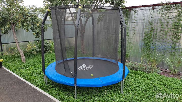 Батут с защитной сеткой Eclipse space Blue 8FT