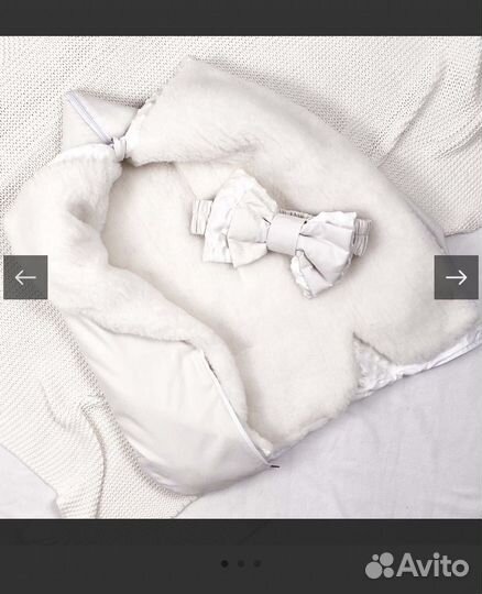 Зимний конверт в коляску на овчине