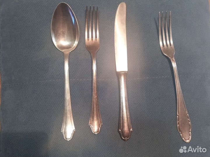 Посеребряные вилка,нож,ложка solingen,90проба