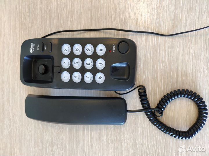 Проводной телефон Ritmix RT-100 черный