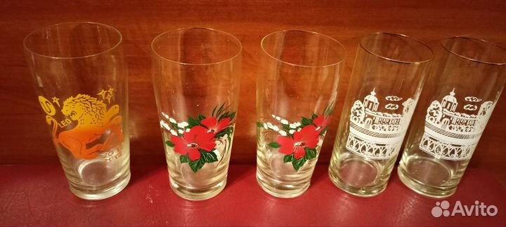 Стаканы из тонкого стекла СССР