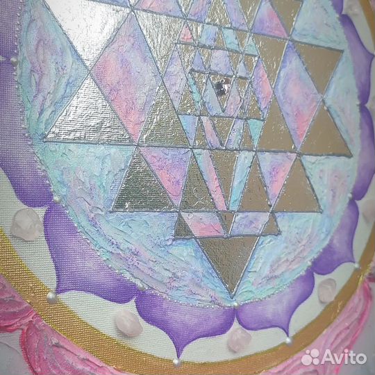 Шри Янтра Лакшми картина оберег йога изобилие