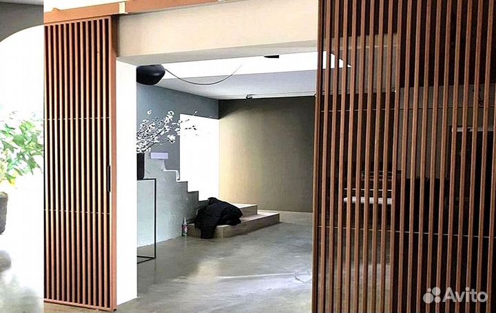 Реечные перегородки / Перегородки из реек