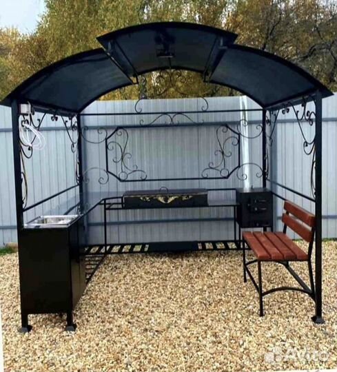 Мангал с крышей