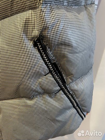 Жилет в клетку, пуховый