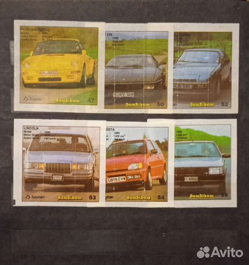 Вкладыши от жвачек 90 х