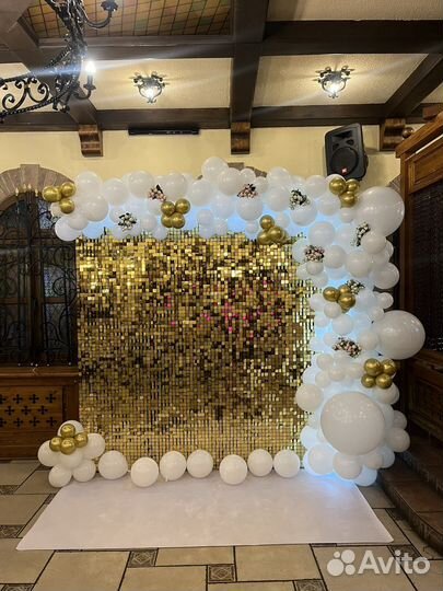 Фотозона из пайеток (аренда)