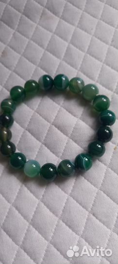 Браслет Агат и бусы Хризопраз