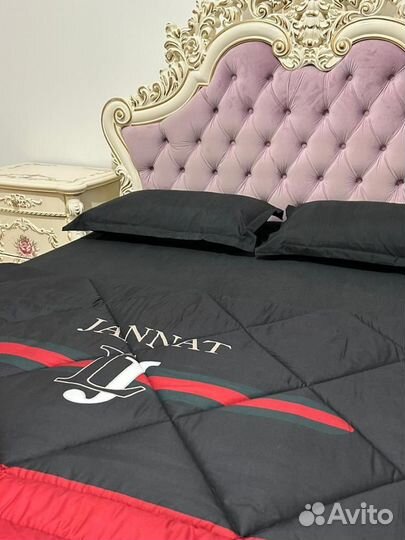 Постельное белье евро с тёплым одеялом