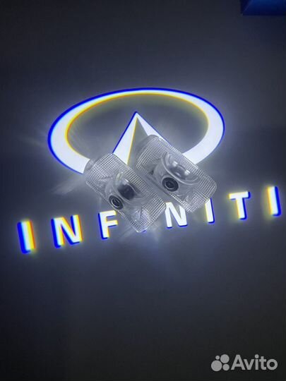 Лазерная проекция в двери infiniti