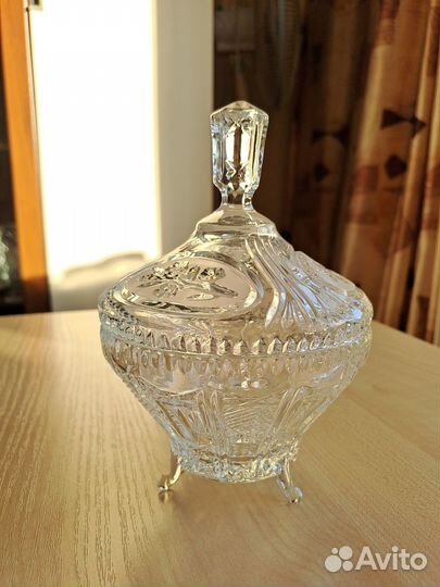 Конфетница хрустальная из СССР