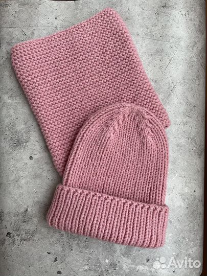 Комплект шапка и снуд женский