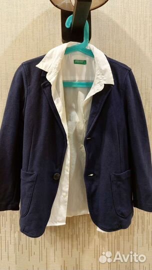 Детский жакет пиджак с рубашкой, рост 122 -128