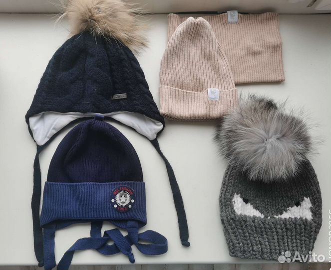 Шапка зимняя для мальчика от 6 мес до 2 лет