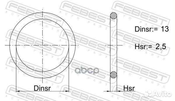 02400018 febest кольцо уплотнительное маслянного