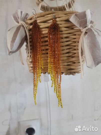 Серьги из бисера