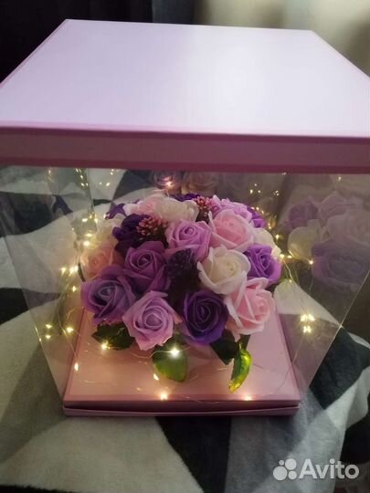 Букет из мыльных роз