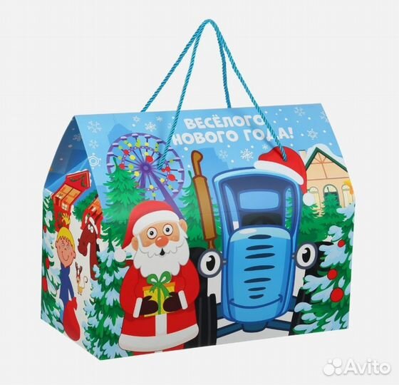 Коробки для новогодних подарков Синий трактор