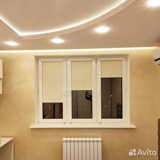 Жалюзи кассетные рулонные с направляющими