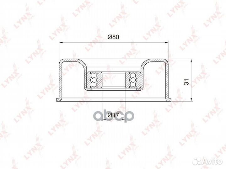 Ролик натяжной приводного ремня PB5016 lynxauto