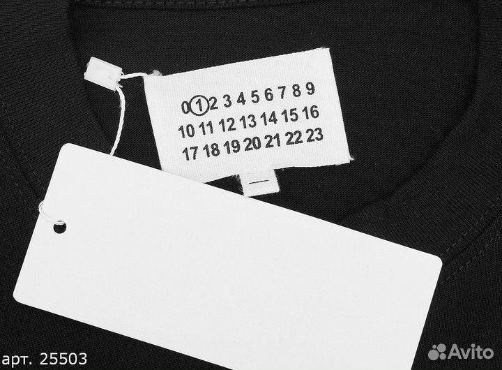 Футболка Maison Margiela numbers Чёрная