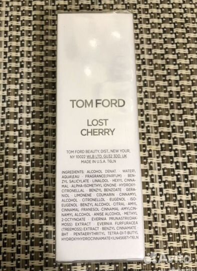 Tom Ford Lost Cherry Оригинал