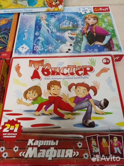 Настоль игры+пазлы 160/200/500 элем и коврики-пазл