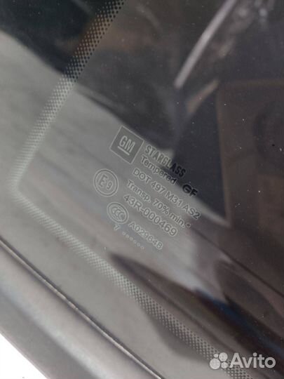 Стекло кузовное заднее левое Opel Astra