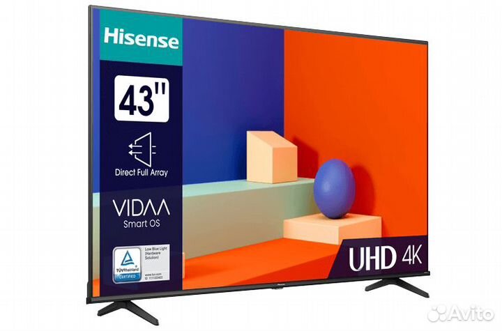 Телевизор hisense 43A6K SMART 4k