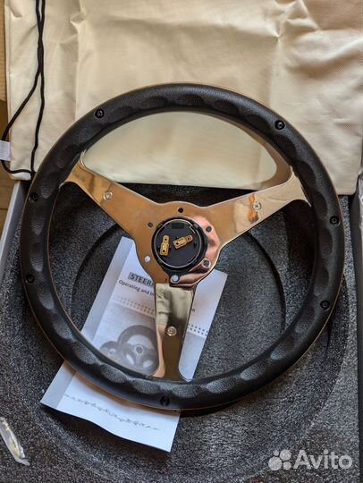 Руль w-power натуральное дерево 35 см