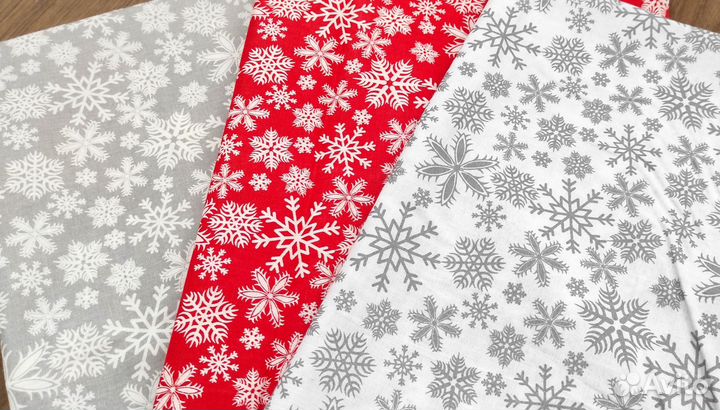 Ткань хлопок 100 новогодняя набор