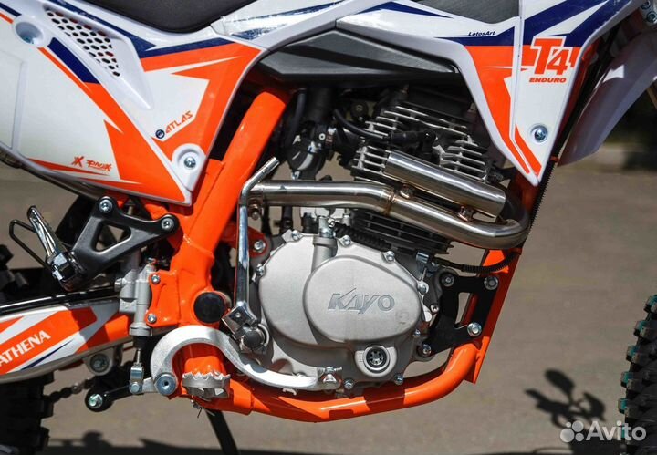 Мотоцикл кроссовый kayo T4 250 enduro оранжевый