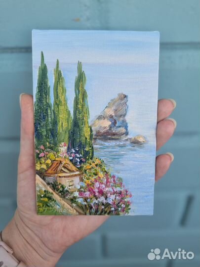 Крым Гурзуф картина маслом Крымский пейзаж