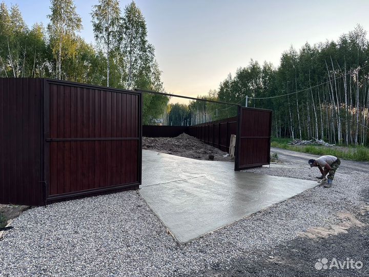 Бетонные отмостки, площадки, ливневки дренаж