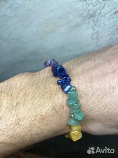 Браслет по чакрам из натуральных камней